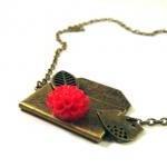 Bronze envelope necklace je..