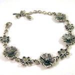 Silver flower bracelet jewe..