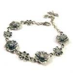 Silver flower bracelet jewe..
