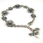 Silver flower bracelet jewe..