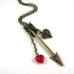 Bronzed arrow necklace jewe..