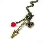 Bronzed arrow necklace jewe..