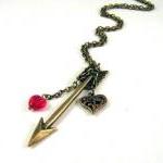 Bronzed arrow necklace jewe..