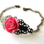 Fuchsia pink resin flower b..