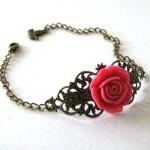 Fuchsia pink resin flower b..