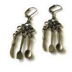 Knife fork spoon earrings j..