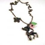 Zebra necklace jewelry with..