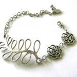Antiqued silver big leaf br..