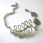 Antiqued silver big leaf br..