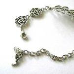 Antiqued silver big leaf br..