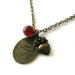 Charm necklace heart and ca..