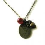 Charm necklace heart and ca..
