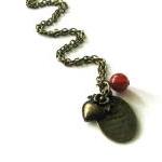 Charm necklace heart and ca..